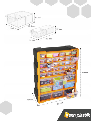 ASR-6001 39''Big Monoblock Drawer Set