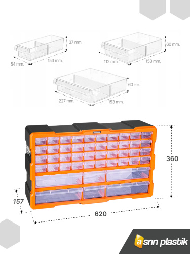 ASR-6017 46''Mega Monoblock Drawer Set (желтый)